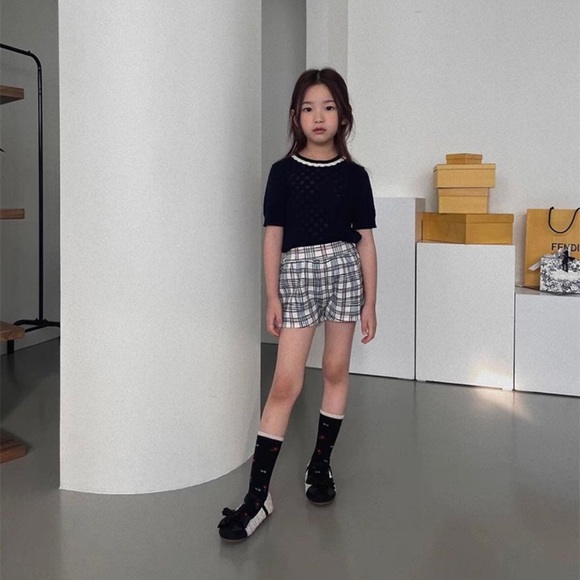 FUB Pointelle Organic Cotton T-Shirt Dark Navy 8Y - Picture 2 of 8